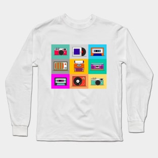 Pop art retro tech Long Sleeve T-Shirt